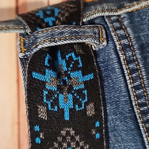 🎇NEW DESIGN! "ONE KIND DENIM Co." UPCYCLED DENIM JEANS FRINGED SHOULDER BAG $48 - Picture 8 of 11